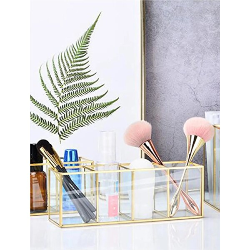 Esa Design Cam Gold Dört Bölmeli Makyaj Fırçalık Organizer Makyaj Fırça ve Aksesuarları Fiyatı