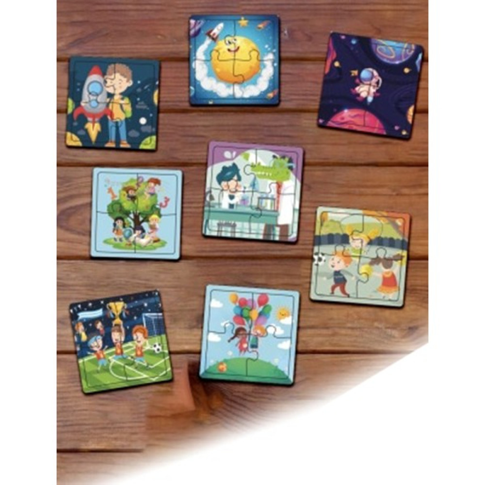 Esa Toys Ahşap 4 Parça 8'li Çocuk Puzzle Seti Puzzle & Aksesuarları Fiyatı