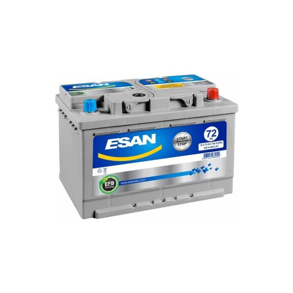 Esan Efb Start Stop Teknology 12V 72 Ah Düz Efb Akü Fiyatı