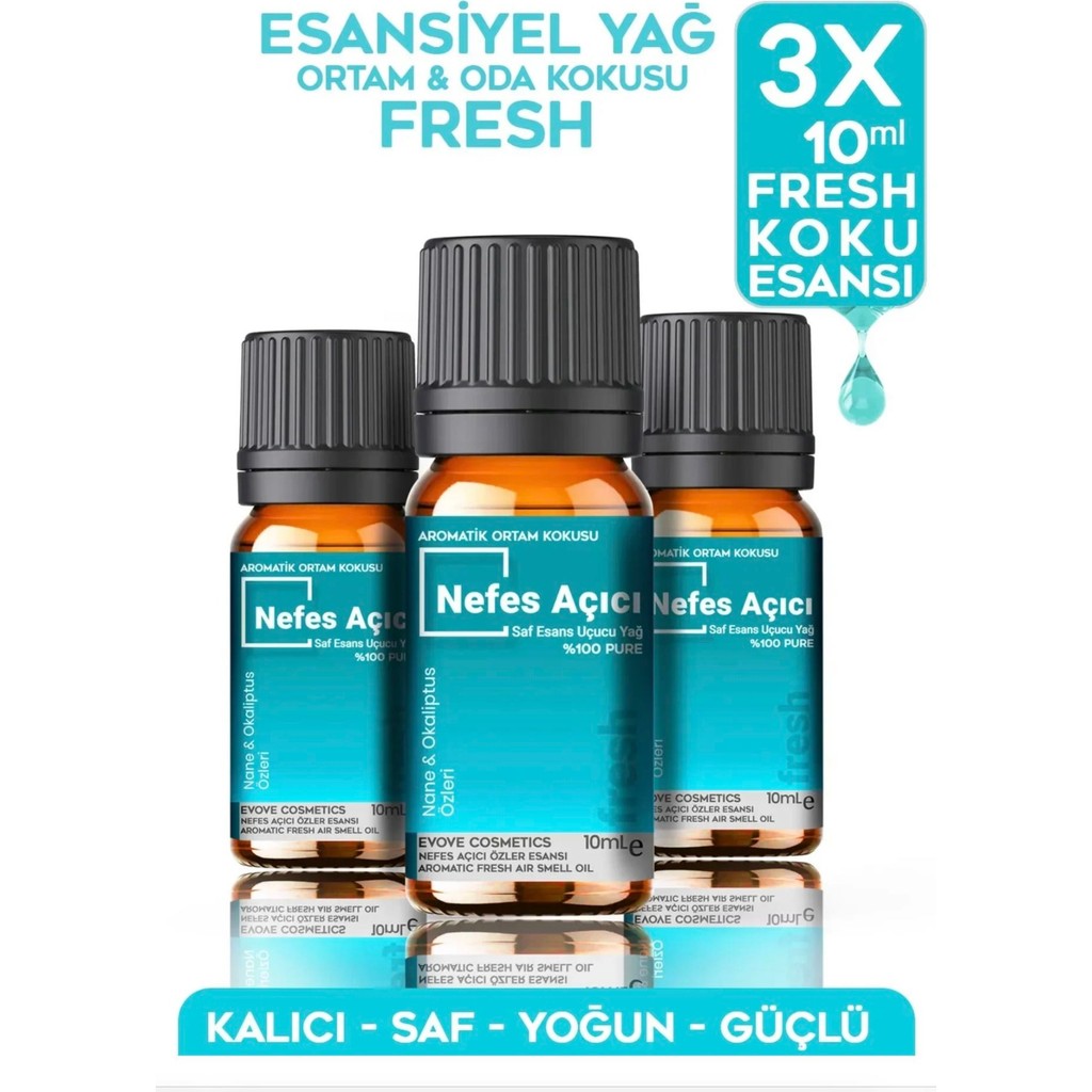 Esansiyel Yağ Nefes Açıcı Fresh Oda Kokusu 3 Adet 10ML Set Aromatik Buhardanlık Difüzör Uçucu Yağ Diğer Fiyatı
