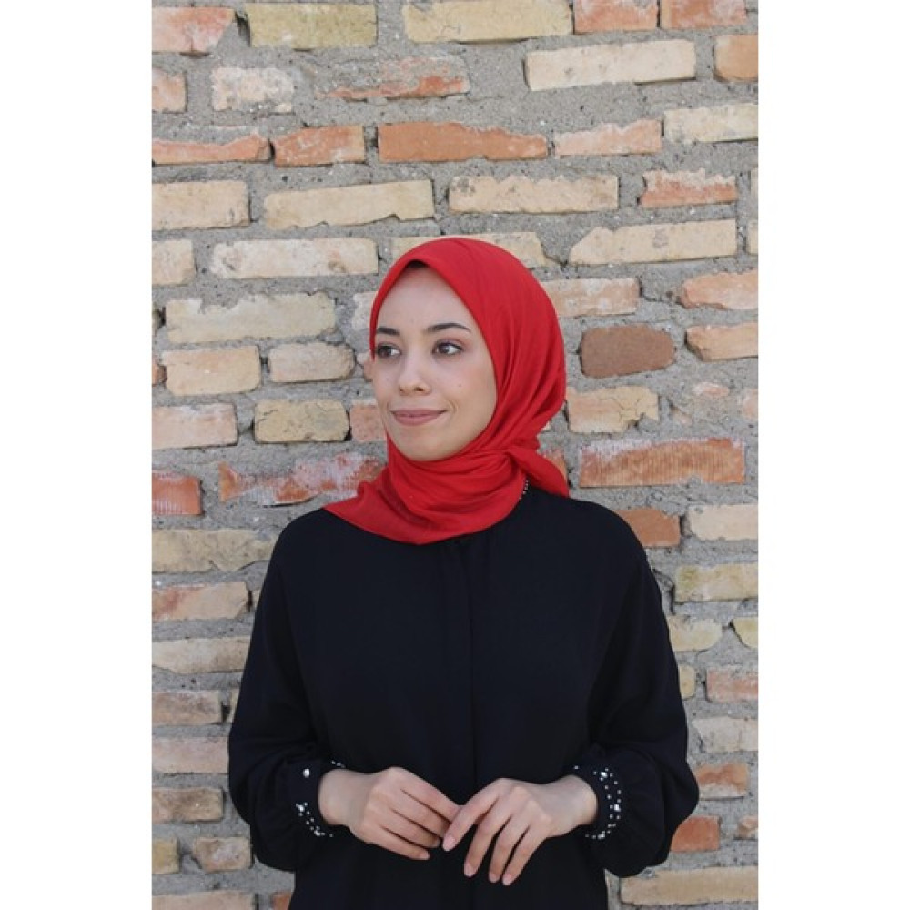 Eşarp Durağı Düz Yazma- Kırmızı Eşarp Fiyatı