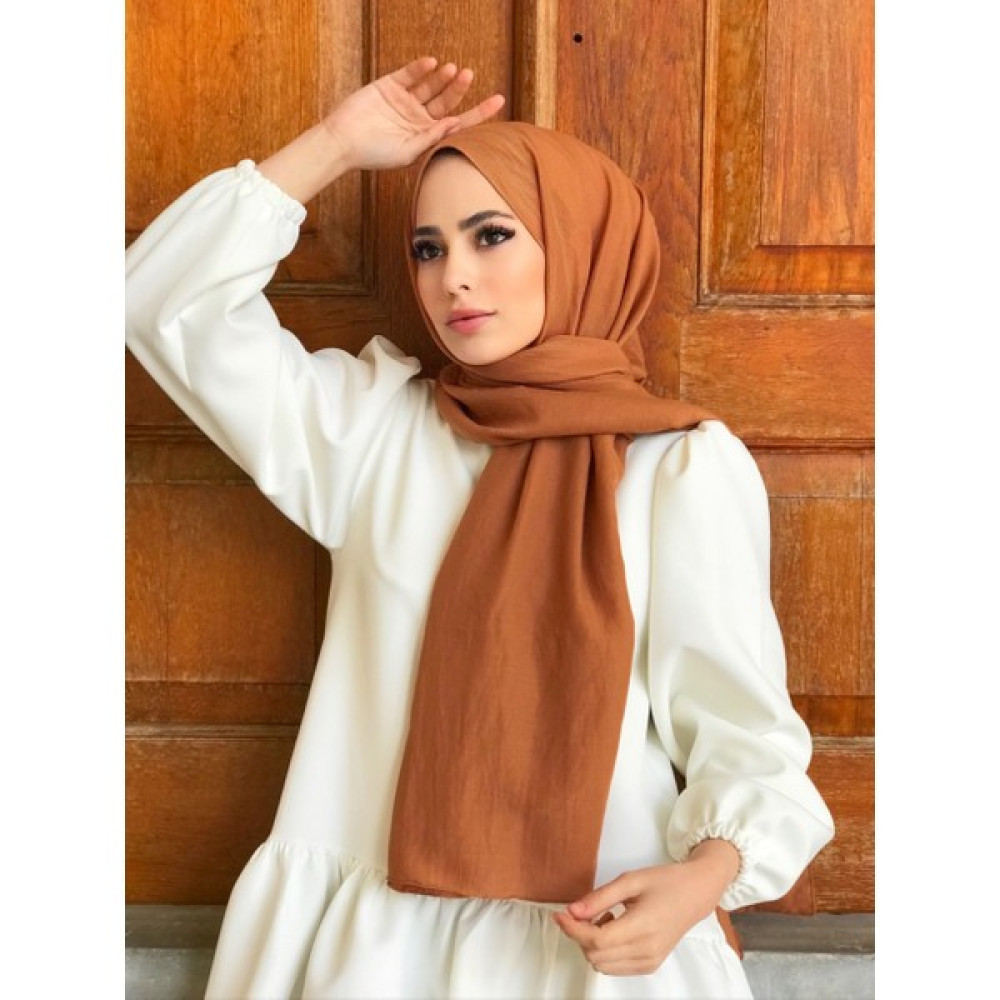 Eşarp Durağı Eşarpdurağı Pamuk Jazz Şal 75X190 - Tarçın Şal / Fular & Eşarp Fiyatı