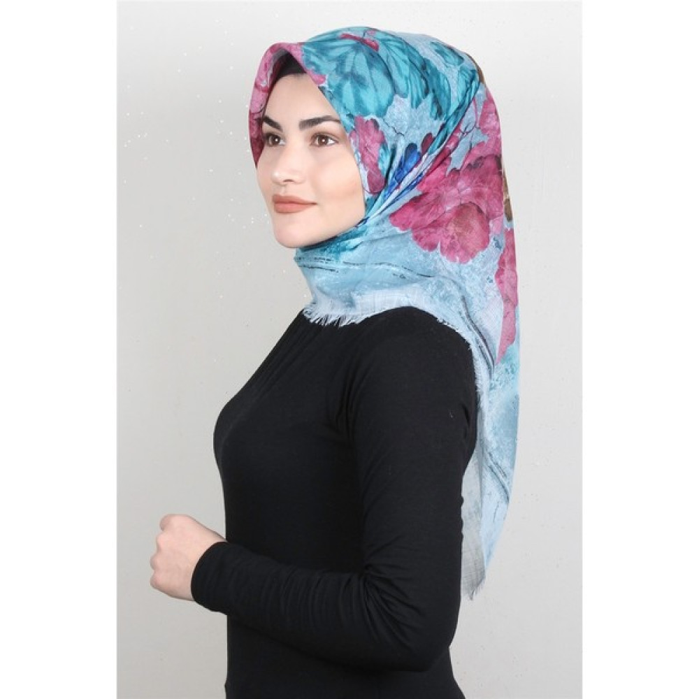 Eşarppark Pamuklu Trend Eşarp 9934-5 Mavi Eşarp Fiyatı