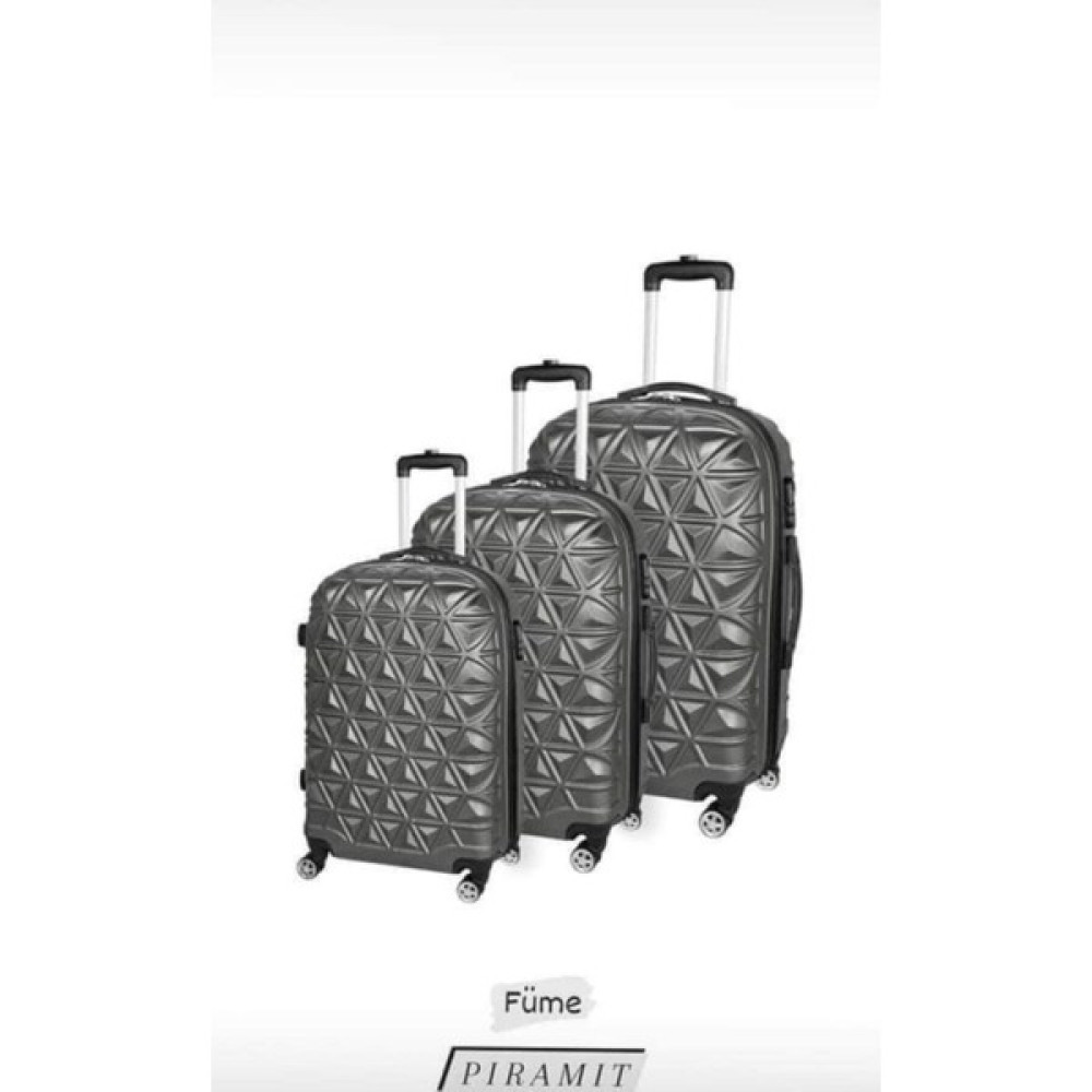 Esbuik Füme 3'lü Abs Valiz Seti 3 Lü Valiz Seti Çanta (Outdoor) Fiyatı