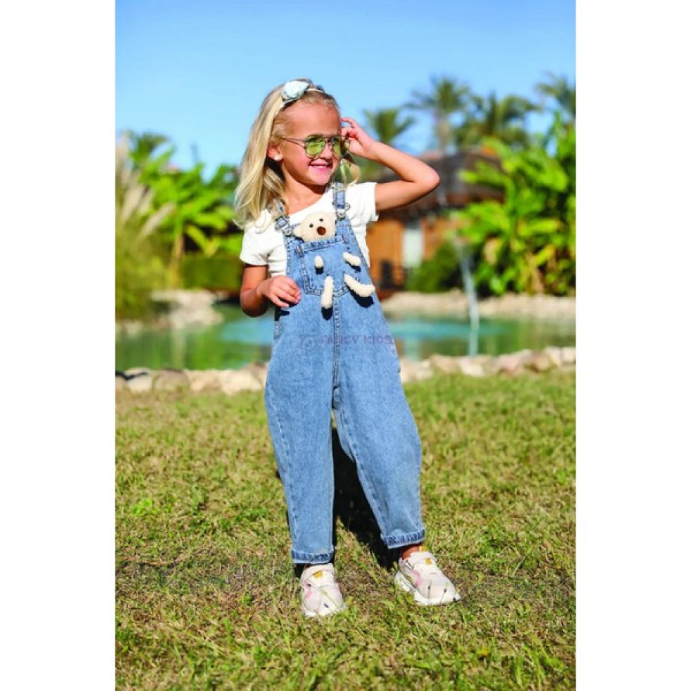 Escabel Kız Çocuk Salopet Mavi 12-36 Ay 12-18 Ay Denim Mavi Kız Çocuk Tulum ve Salopet Fiyatı