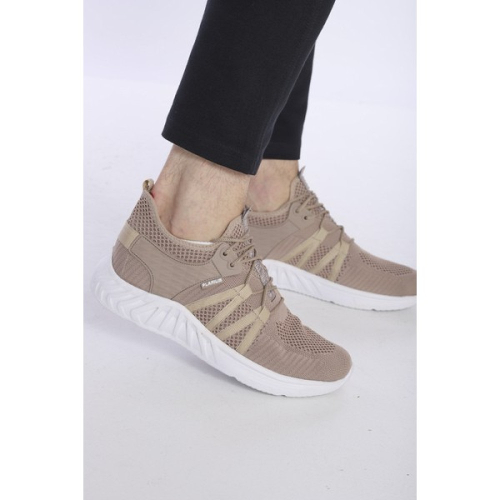 Escetic Erkek Spor Full Ortopedik Hafif Sütlü Kahve Yazlık Sneaker Ayakkabı - AY0007 Spor Ayakkabı Fiyatı