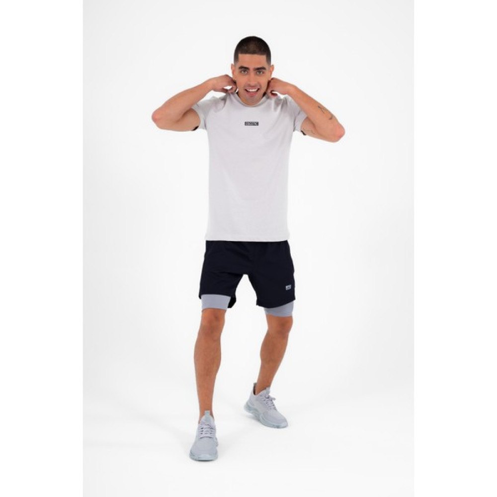 Escetic Lacivert Erkek Içi Kendinden Taytlı 3 Cepli Deniz Fitnes Spor Likra ŞORT B1326 Şort & Kapri (Outdoor) Fiyatı
