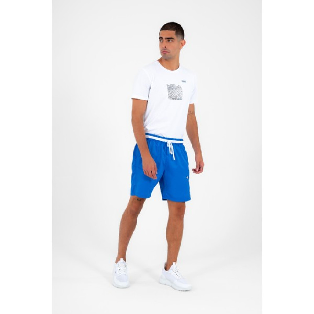 Escetic Mavi Erkek Casual 3 Cepli Maraton Kumaş Deniz Fitnes file Astarlı Spor Şort B1378 Şort & Kapri (Outdoor) Fiyatı