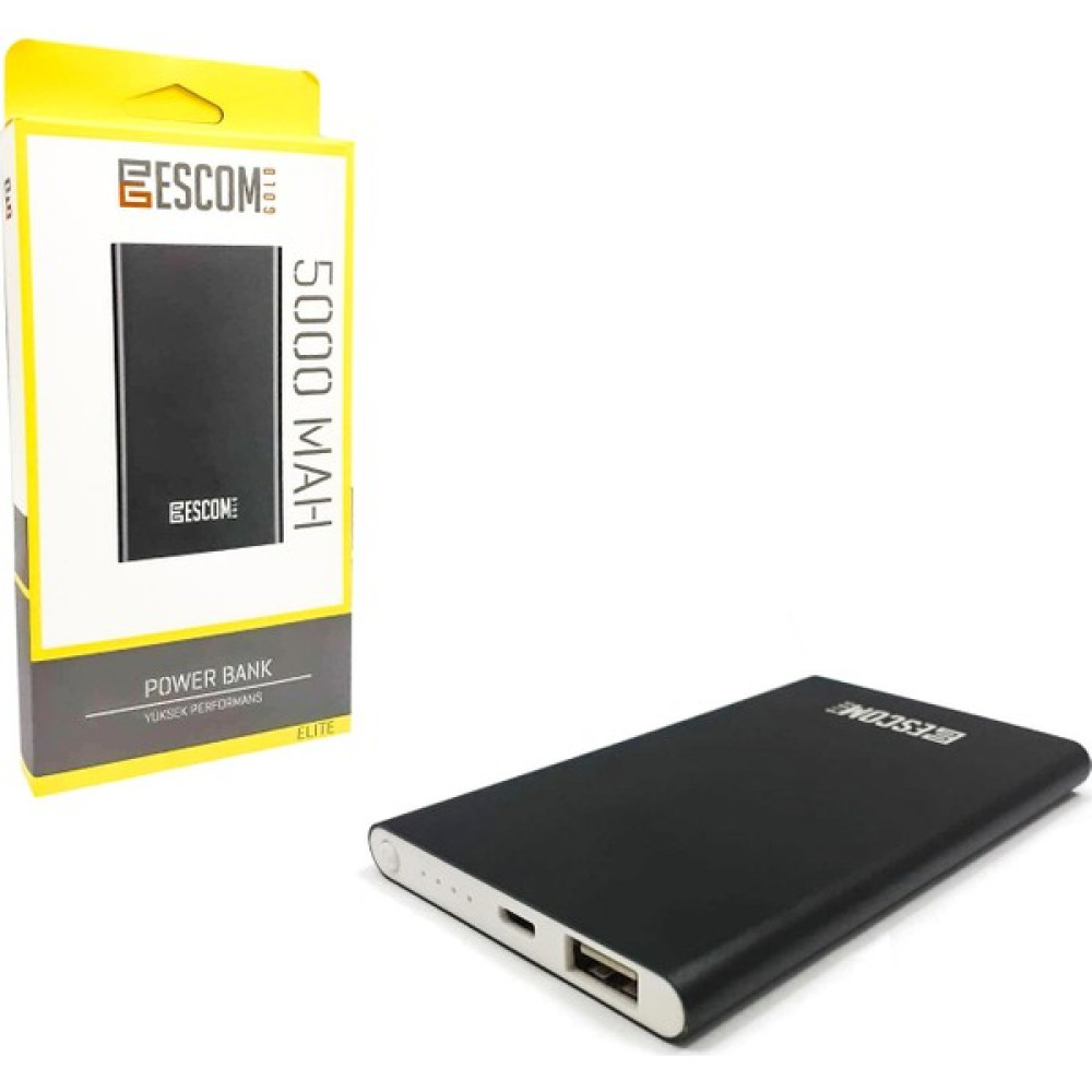 Escom Powerbank 5000 Mah Ince Lithium Escom Gold Epb-1 - Siyah Oto Boyaları Fiyatı