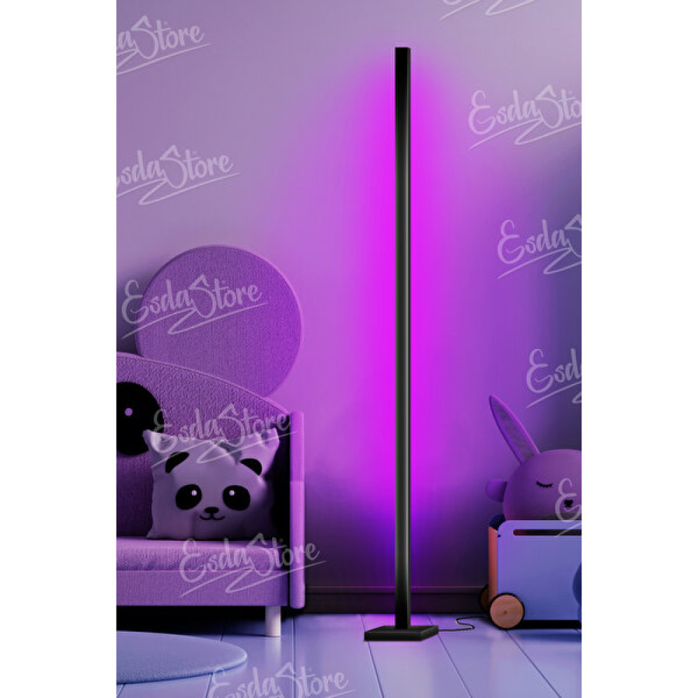 Esda Store Dekoratif Köşe LED Lambader Oda Aydınlatma Sistemi Full Rgb - Ahşap Rengi Lambader Fiyatı