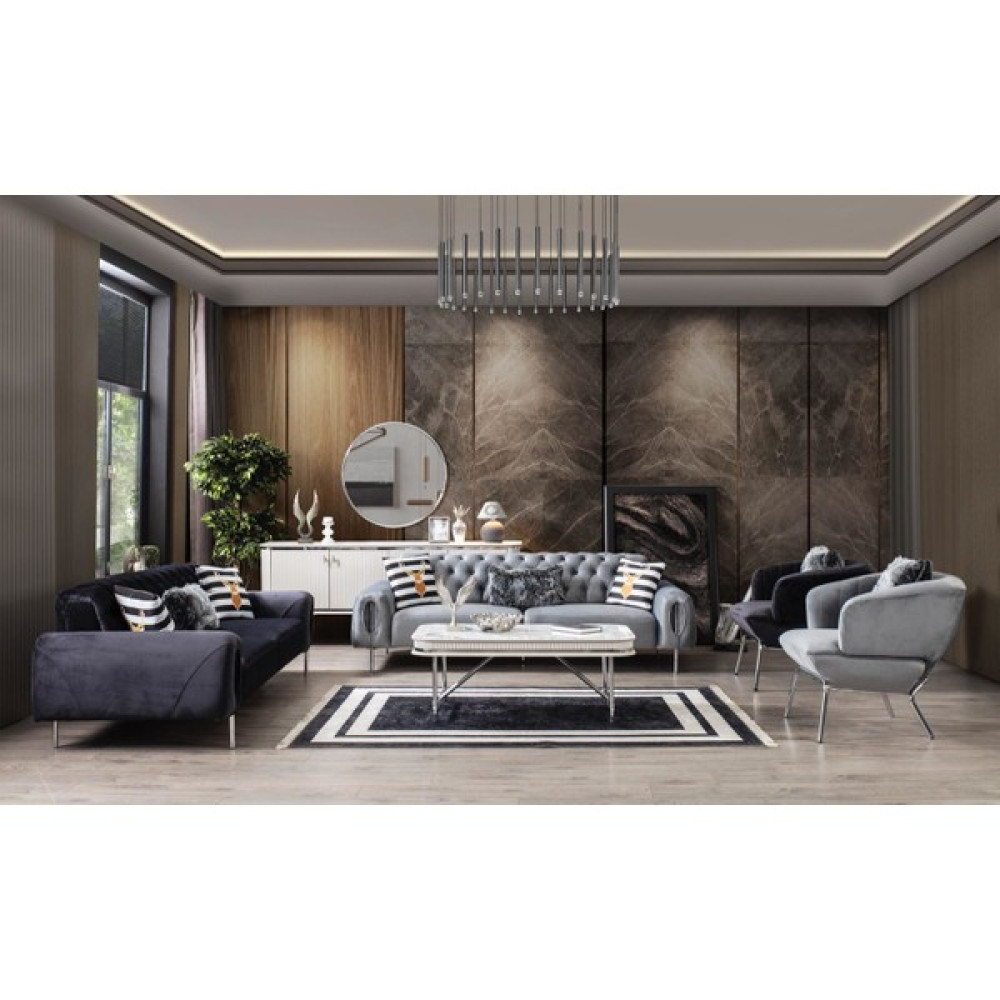 Esdiva Design Palazzo Koltuk Takımı - Gri Koltuk Takımı / Seti Fiyatı