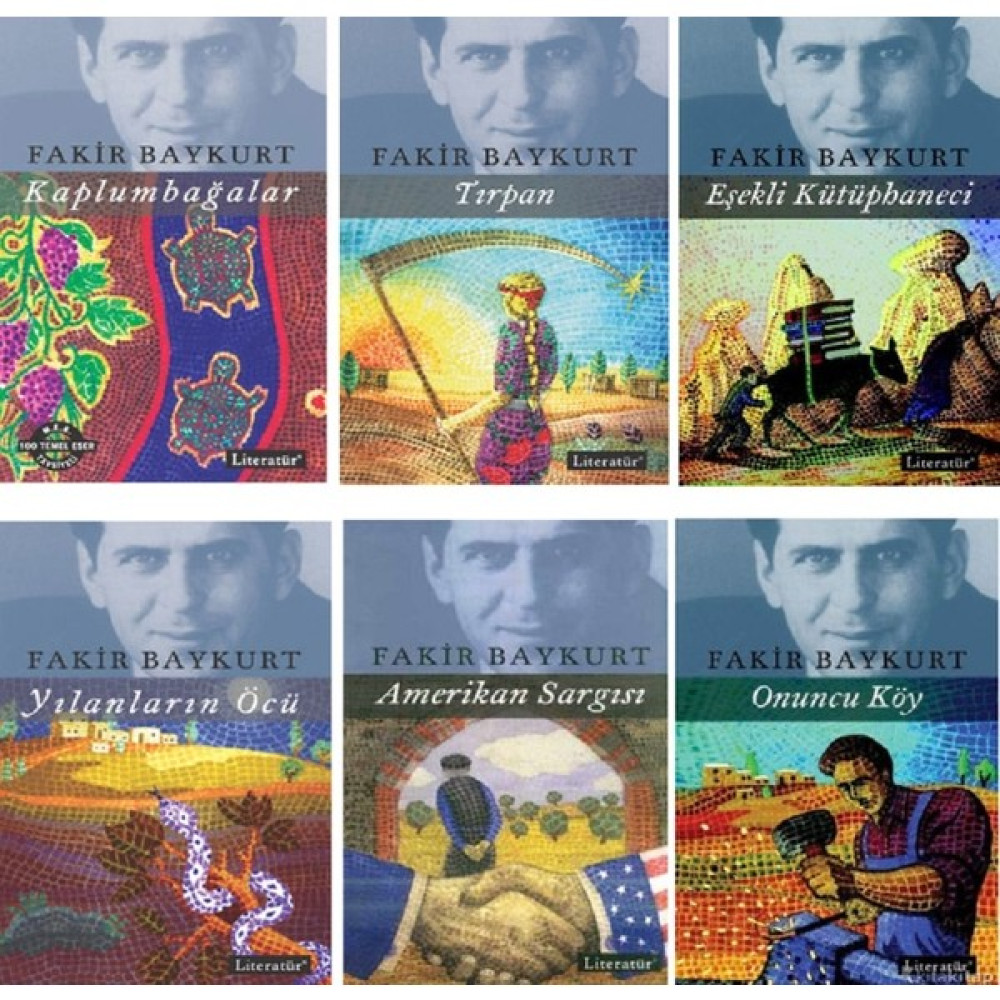 Eşekli Kütüphaneci - Tırpan - Yılanların Öcü - Kaplumbağalar - Onuncu Köy - 6 Kitap Set - Fakir Baykurt Roman Fiyatı