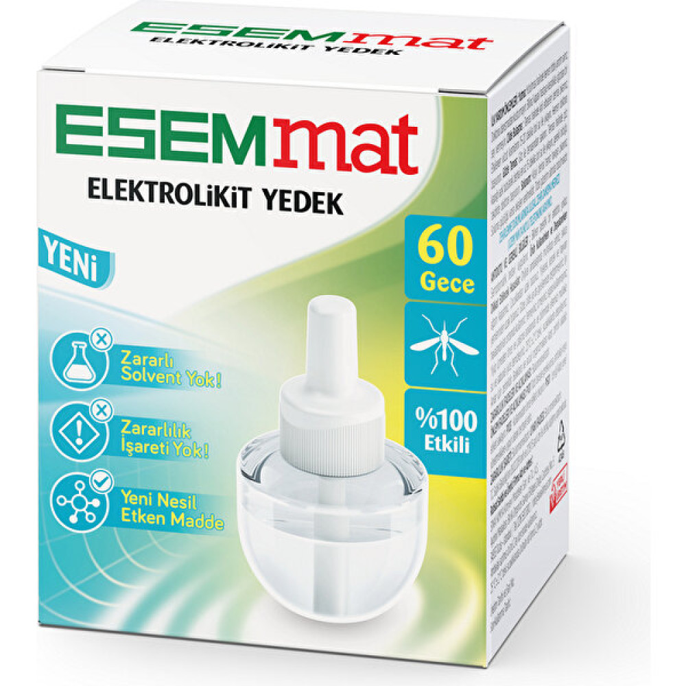 Esemmat Elektrolikit Sinek Öldürücü 60 Gece Yedek Sinek-Kene-Haşere Kovucu Fiyatı