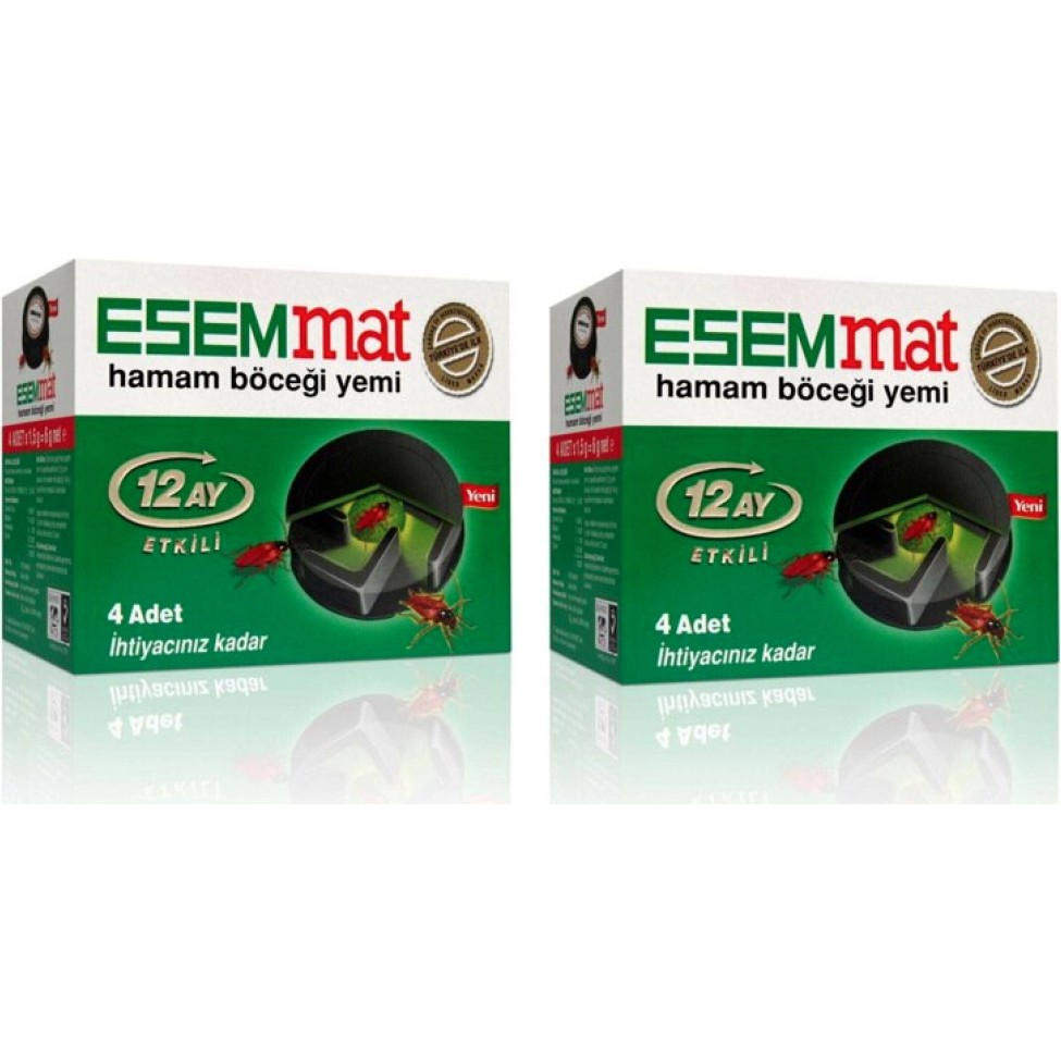 Esemmat Hamam Böceği Yemi 12 Ay Etkili 4 'li x 2 'li Diğer Fiyatı