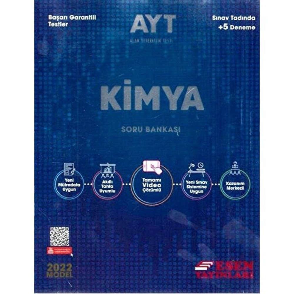 Esen Kitap Muhtelif Esen AYT Kimya Soru Bankası 2022 Temel Yeterlilik Testi (TYT) Fiyatı