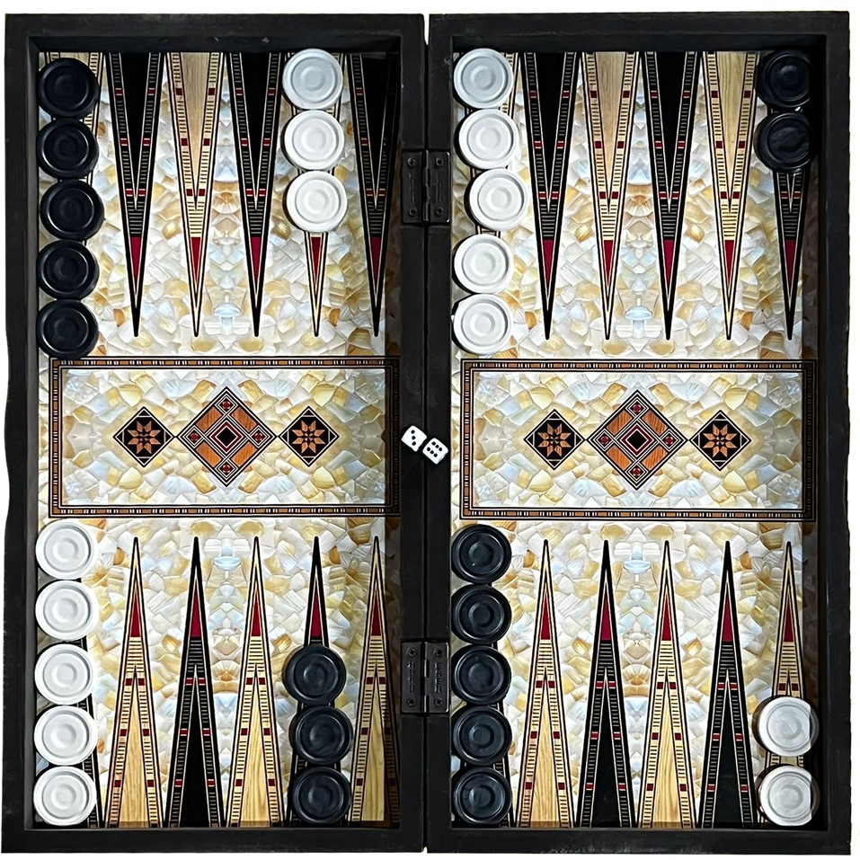 Eser Marble Mermer Desenli Kaplama Orta Boy Tavla 44 x 44 cm Şık Tasarım ve Kaliteli Malzeme Tavla Fiyatı
