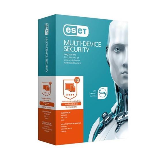 ESET Multi Device Security Tr 10 Kullanıcı 1 Yıl Antivirüs