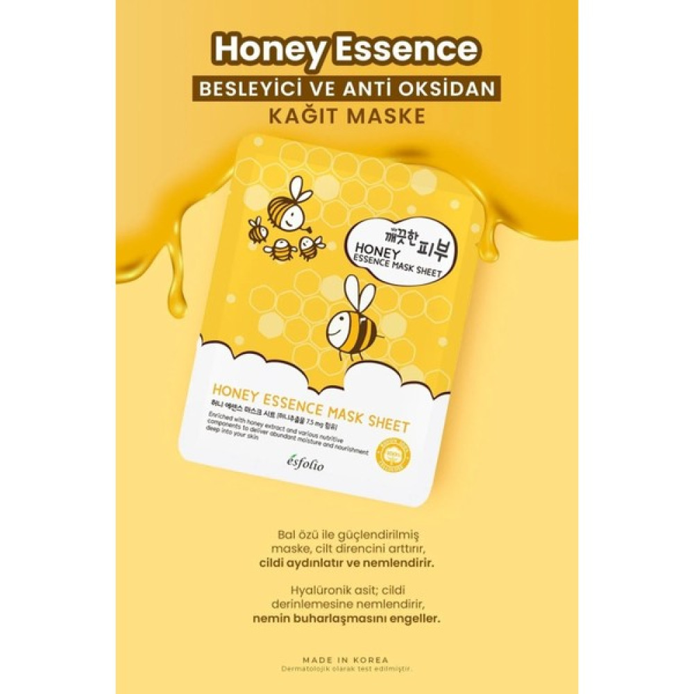 Esfolio Besleyici Bal Özü Içeren Kağıt Maske Esfolio Honey Essence Mask Sheet Oto Boyaları Fiyatı