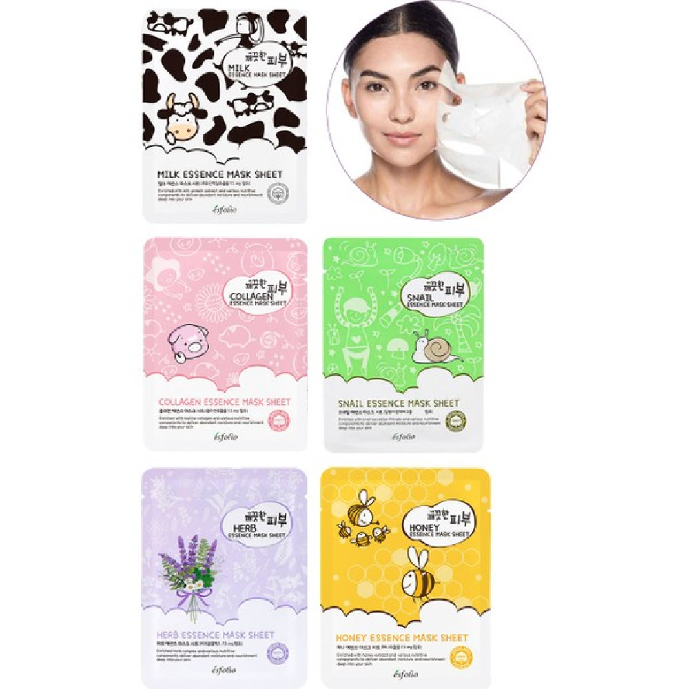 Esfolio Onarıcı 5'li Kağıt Maske Cilt Bakım Seti - Esfolio Sheet Mask Set Maskeler Fiyatı