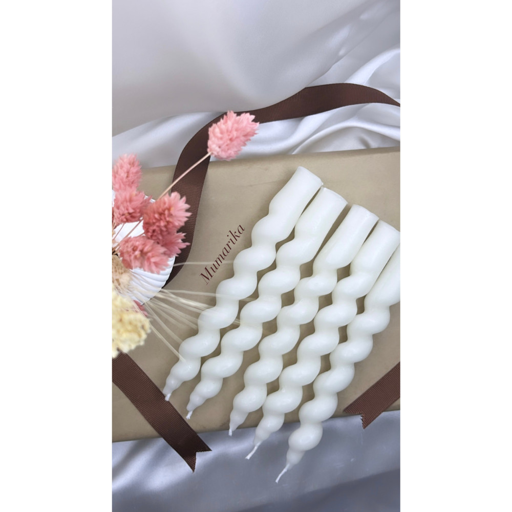 ESHOMEDESIGN MUMARİKA 5’Li BURGU ŞAMDAN MUM Dekoratif Mum Fiyatı