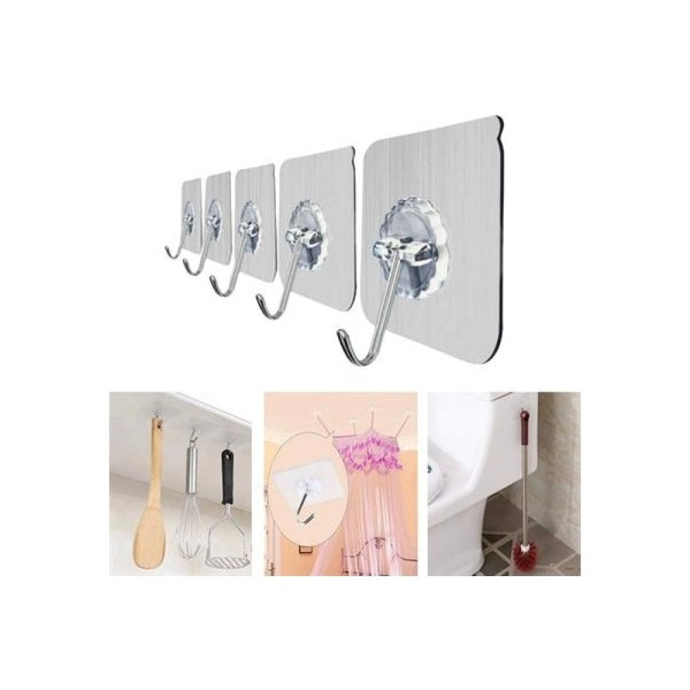 Eshopinlock Süper Güçlü Yapışkanlı Suya Dayanıklı Şeffaf Askı 5li Set Yeniden Kullanılabilir Kancalar Eşya Saklama / Düzenleme Fiyatı