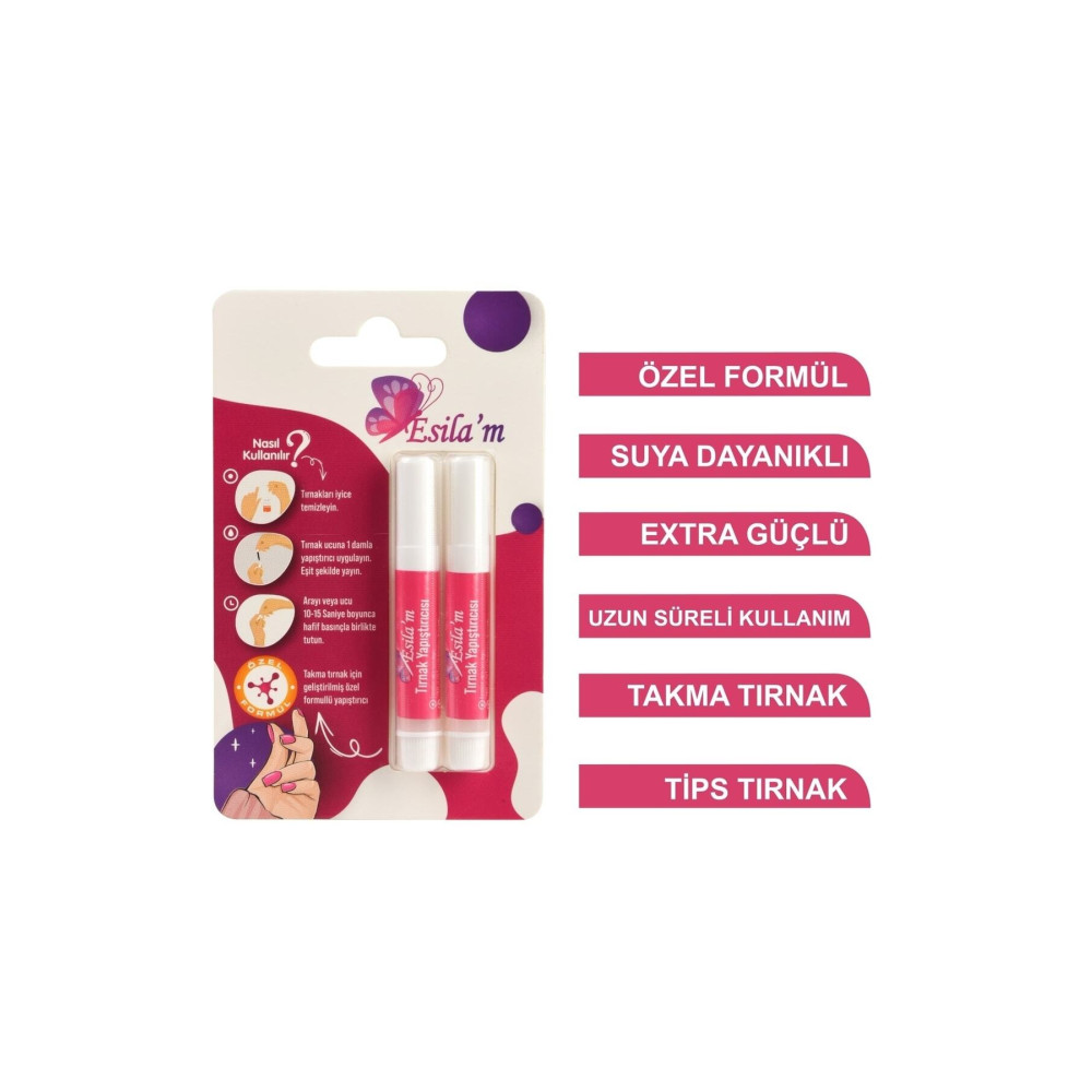 ESİLAM Tırnak Yapıştırıcı 2 Li Paket Makyaj Ürünleri Fiyatı