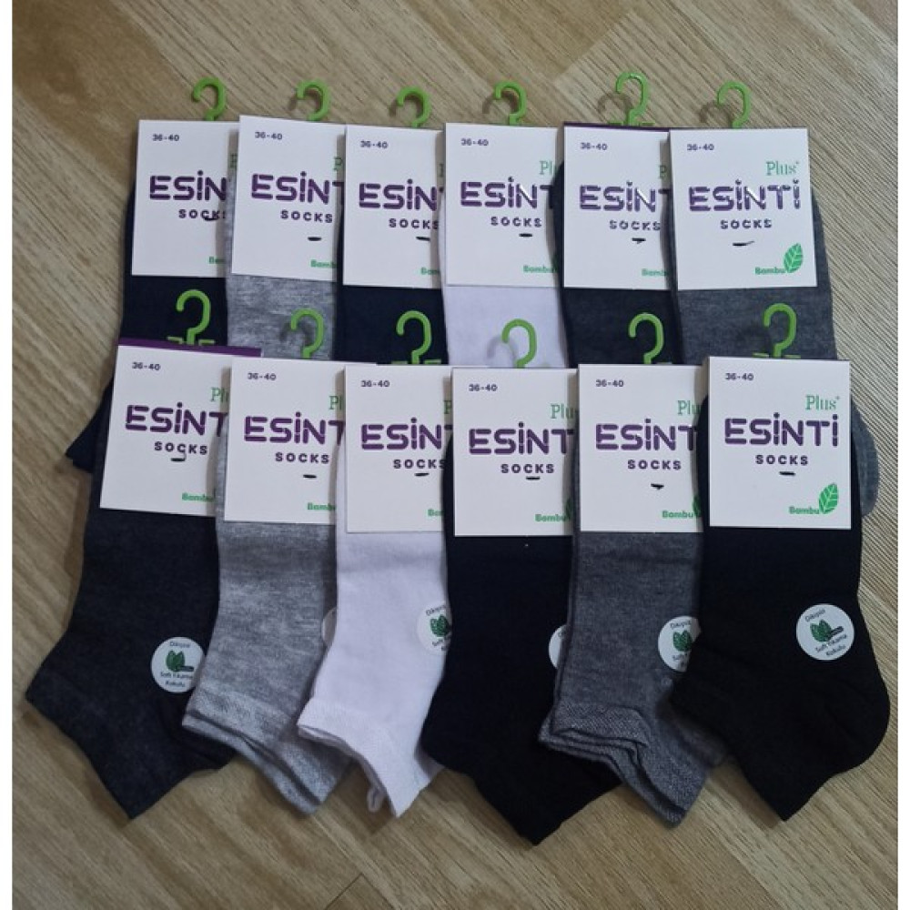 Esinti Bayan 12'li Bambu Dikişsiz Patik Çorap - Renkli - 36 - 40 Oto Boyaları Fiyatı