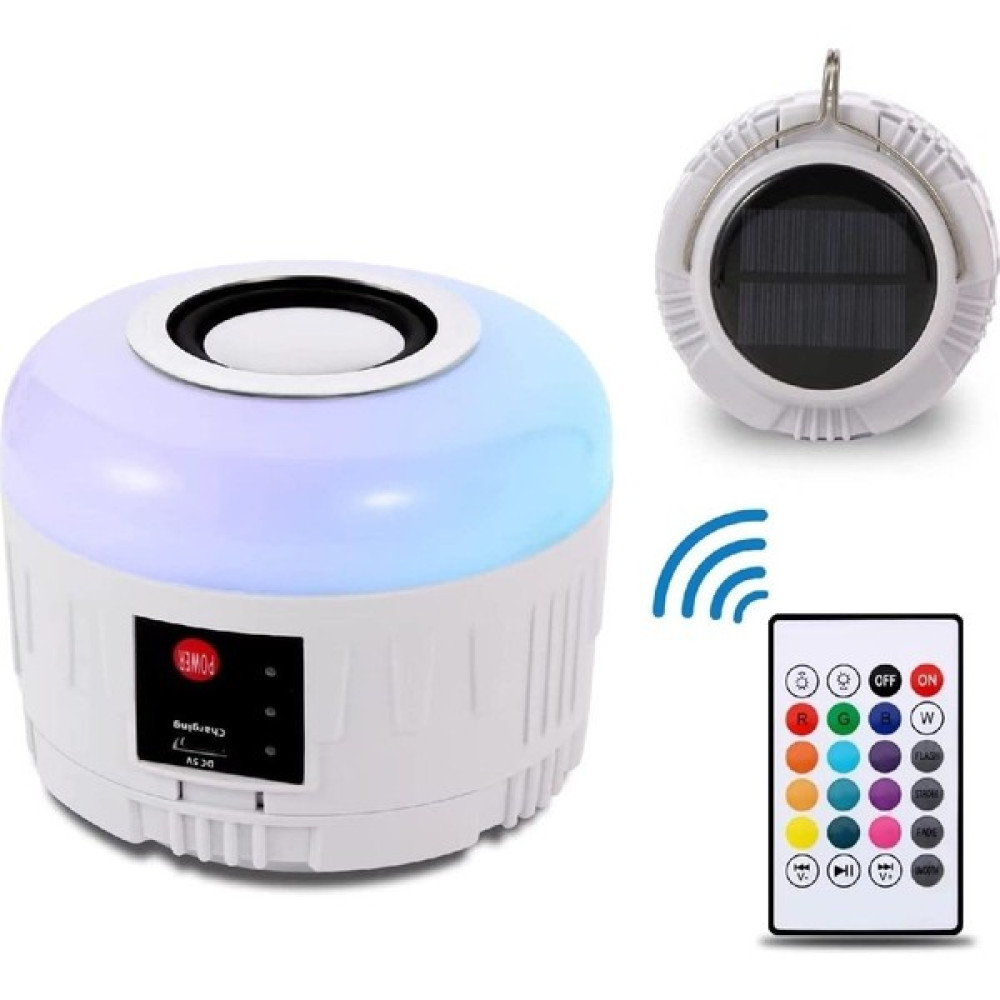 ESK Solar Güneş Enerjili Kamp Çadır Lambası Işığı Bluetooth Hoparlör Rgb LED Kumandalı Aydınlatma Kamp Malzemeleri Fiyatı