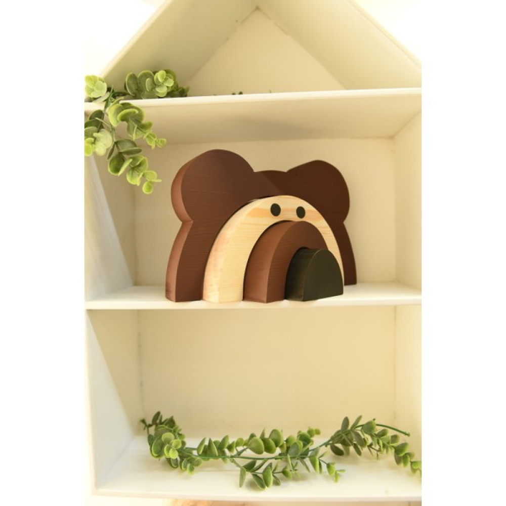 Eska Events Ayıcık Model Waldorf 4'lü Gökkuşağı Ahşap Montessori Oyuncak Bebek Oyuncakları Fiyatı