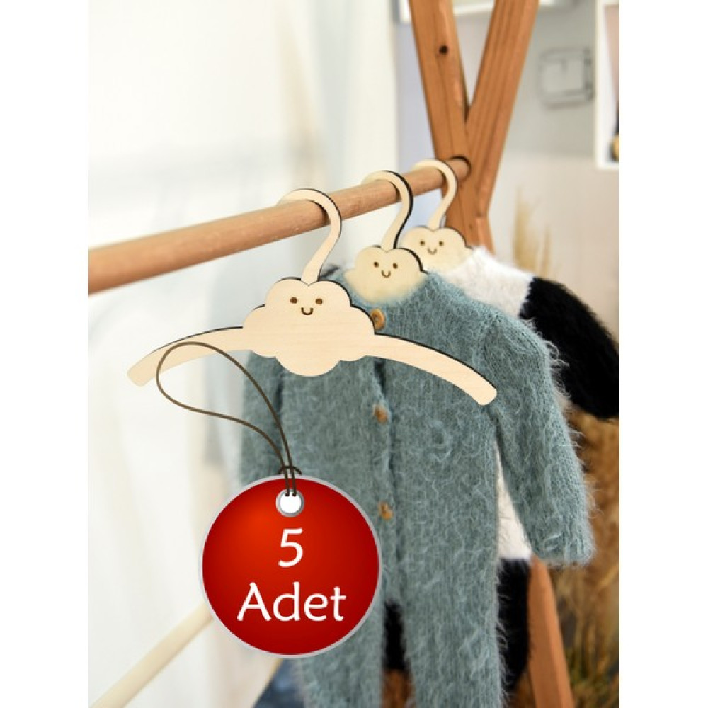 Eska Events Bulut Model Ahşap Bebek Askılığı 5'li Set Bebek Odası Tekstili Fiyatı