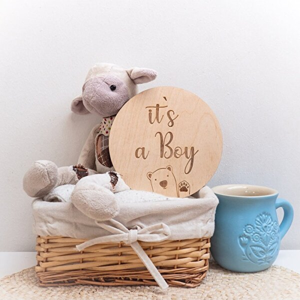 Eska Events It's A Boy Ahşap Fotoğraf Kartı Anne, Bebek Fiyatı