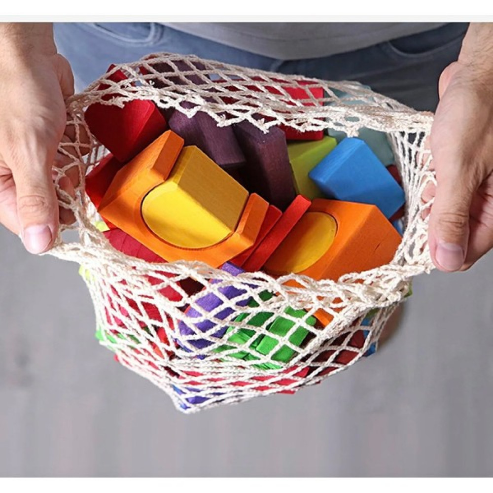Eska Events Waldorf 60 Parça Renkli Geometrik Blok- Montessori 60 Geometrik Şekil Bebek Oyuncakları Fiyatı