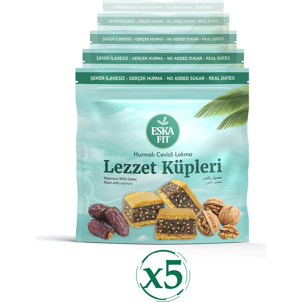 Eskafit Hurmalı Cevizli Lokma (1set = 5paket) - 500 gr Diğer Fiyatı