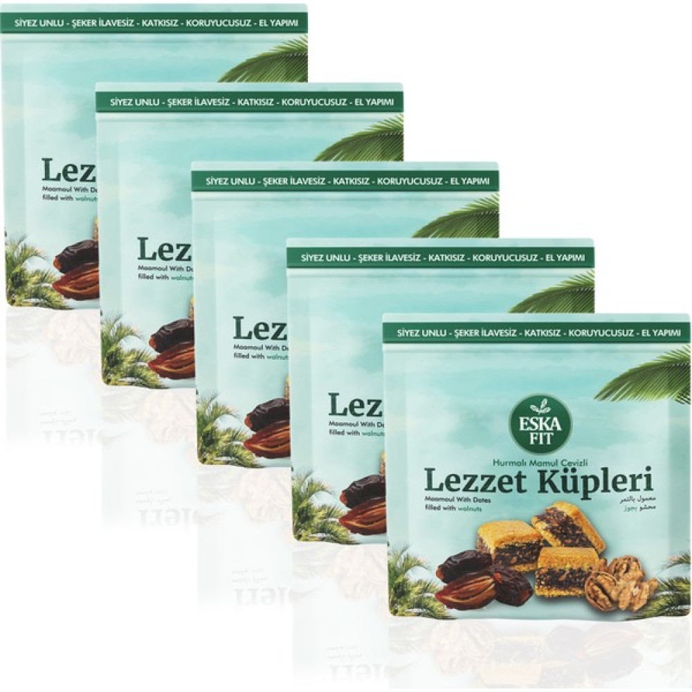Eskafit Şerkersiz Hurmalı Yeni Cevizli Mamul (1set = 5paket) - 500 gr Çikolata ve Gofret Fiyatı
