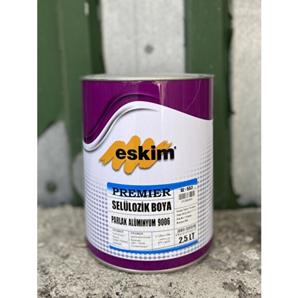 Eskim Premier Endüstriyel Selülozik Boya Parlak Aliminyum Ral 9006 2.5 Lt Boya Malzemeleri Fiyatı