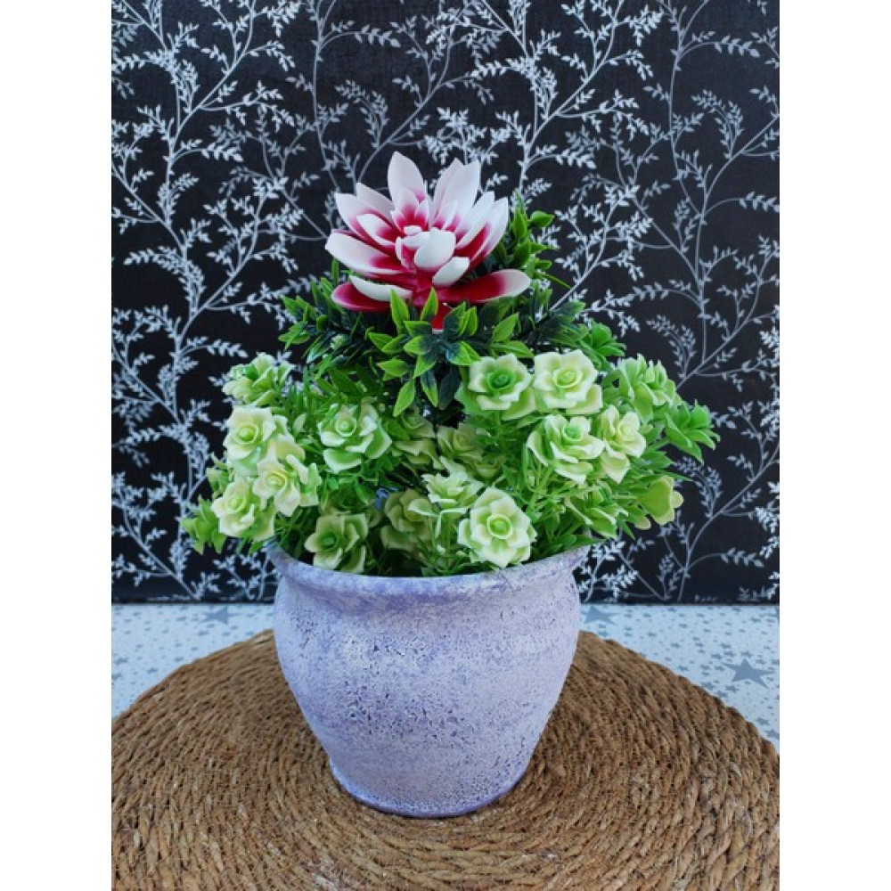 Eskitme Klasik Seramik Saksı - Lila 13X16CM Saksı ve Aksesuarları Fiyatı