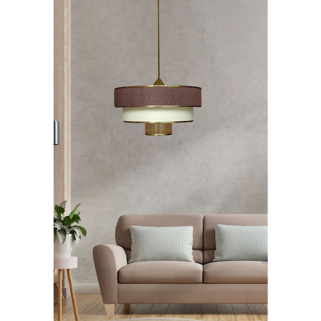 Eslight Myk Spor Sarkıt Avize Modern Tasarım Koyu Kahverengi 30 cm Genişlik 15 cm Yükseklik Avize Fiyatı