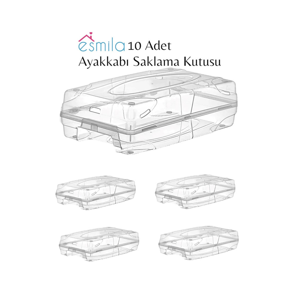 ESMİLA Kadın Ayakkabı Saklama Kutusu 10 Lu Set Fenomen Ayakkabı Saklama Kutusu Fiyatı