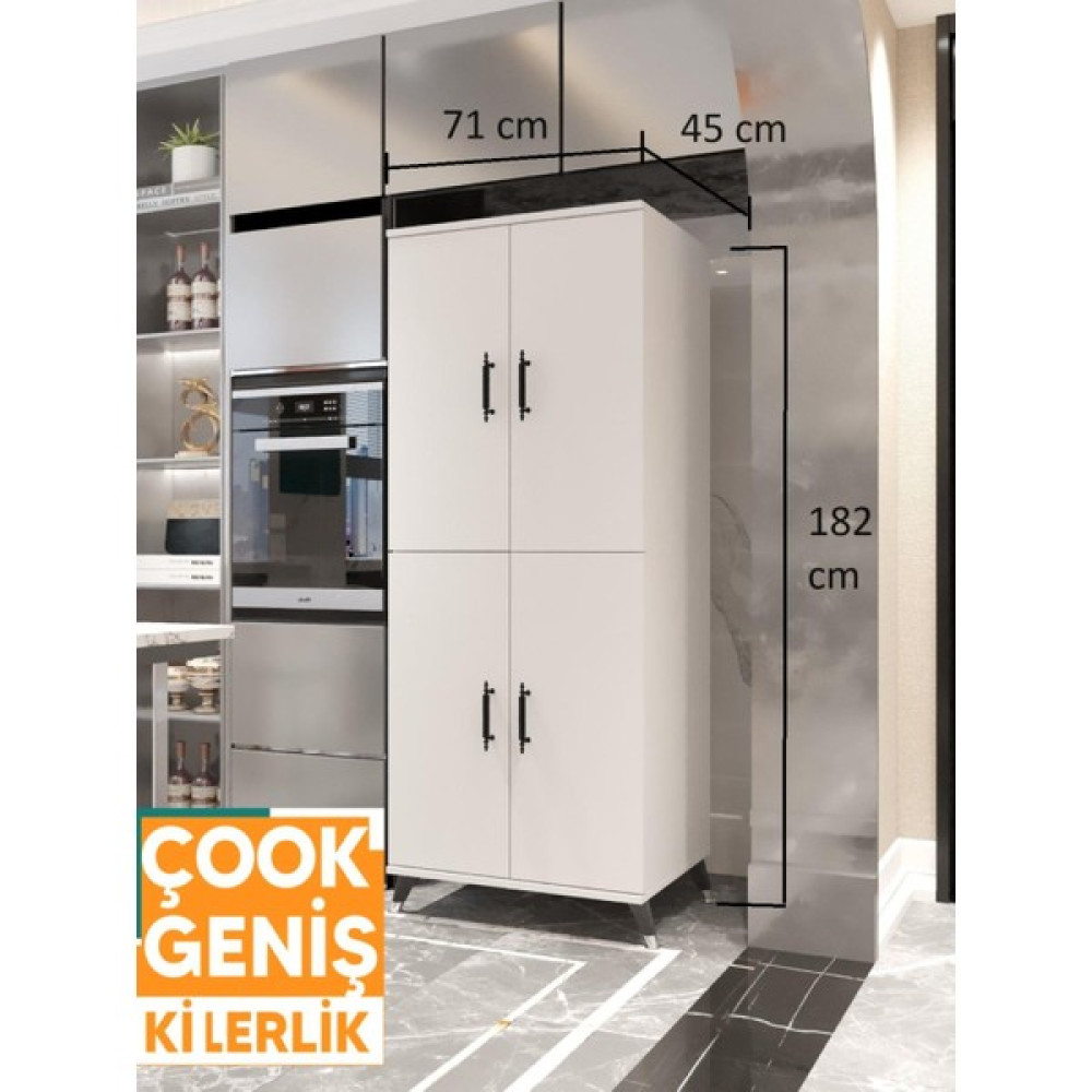 ESMOPA MOBİLYA Çok Amaçlı Dolap, Kiler Dolabı, Fırın Dolabı, Mikro Dalga Dolap, Banyo Dolap, Ayakkabılık, Balkon Dolap, oyuncak dolabı - Beyaz Mutfak Dolabı / Mobilyası Fiyatı