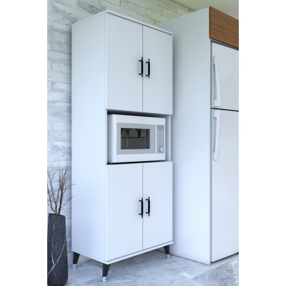 ESMOPA MOBİLYA Çok Amaçlı Fırın, Kiler, Banyo, Balkon Dolap Büyük Boy Fırın Kabini - Beyaz Mutfak Dolabı / Mobilyası Fiyatı
