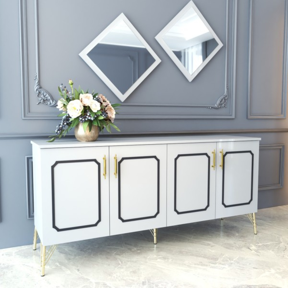 ESMOPA MOBİLYA Elite Beyaz Konsol (Metal Ayaklı) - 172 x 45 cm Konsol Mobilya Fiyatı