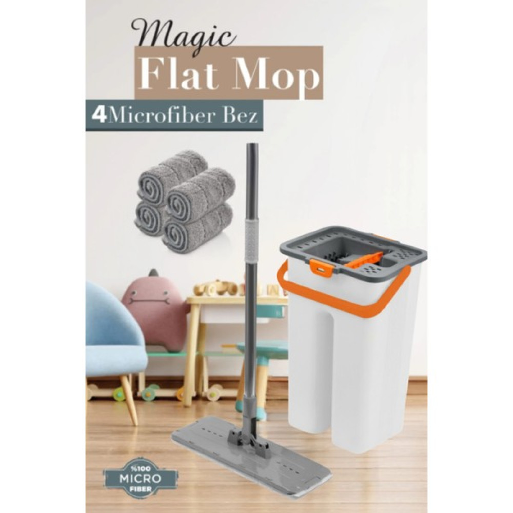 Esnaf Dede Magic Flat Tablet Mop Ev Ofis Yer Duvar Silme Temizlik Kova Seti 4 Adet Microfiber Yedek Bez Paspas - Krem Temizlik Malzemeleri Fiyatı