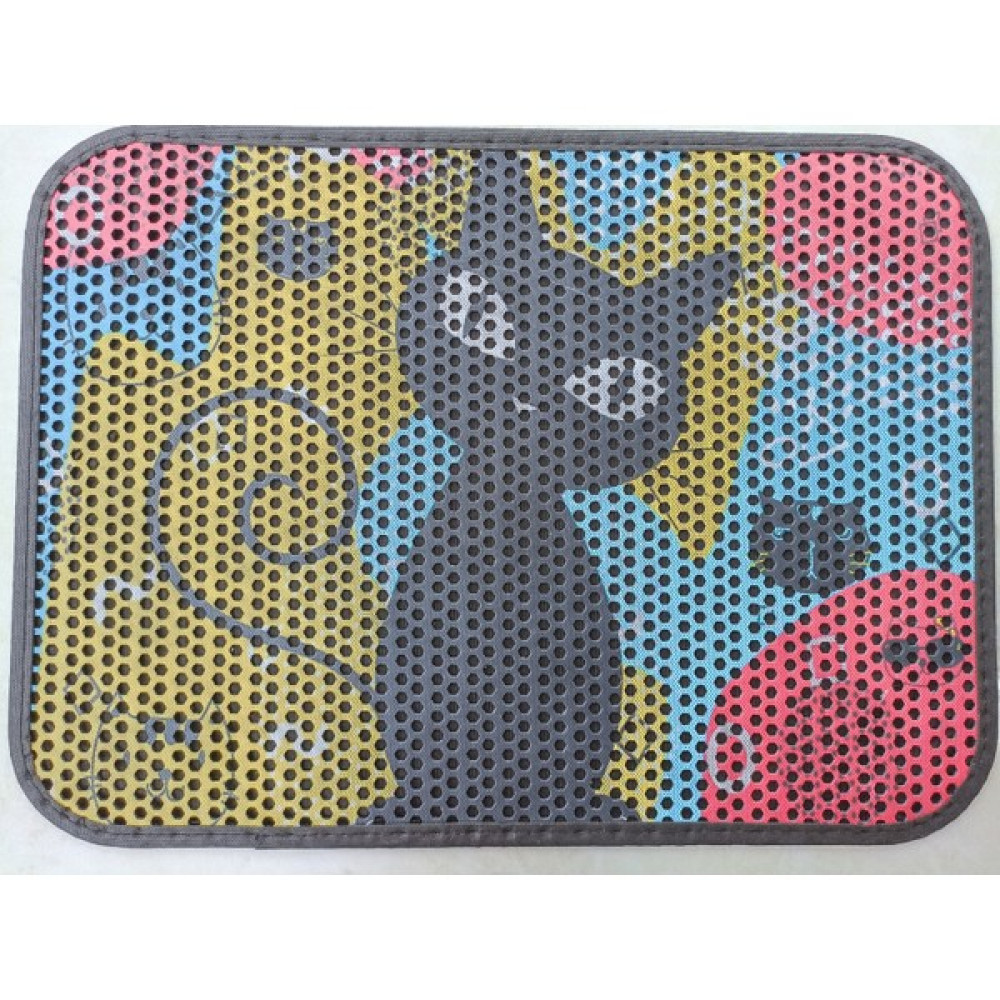 Esnima Renkli Elekli Desenli Kedi Tuvalet Önü Kum Paspası 60X45 cm Yıkanabilir Kum Toprak Toplayıcı - 45 x 60 cm - Sarı Evcil Hayvan Ürünleri Fiyatı