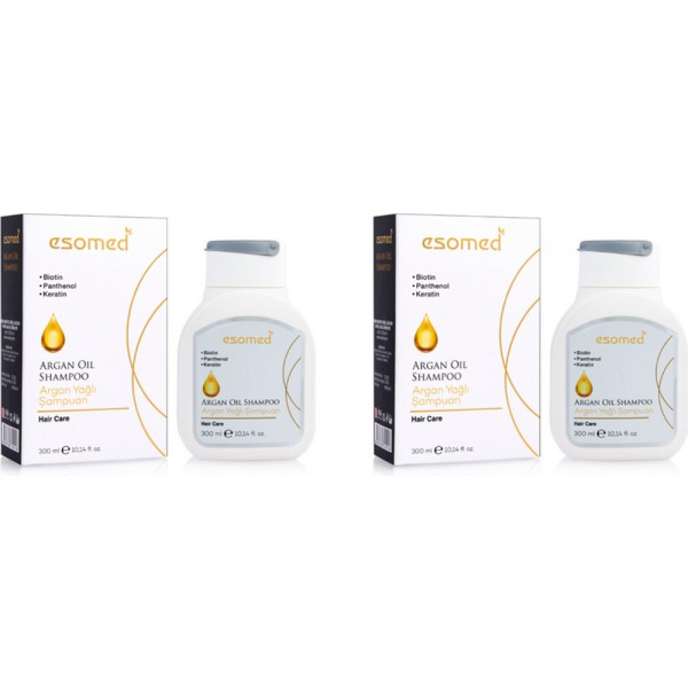 Esomed Argan Yağlı Şampuan (Biotin-Keratin) 300 Ml 2 Adet - 1 Şampuan ve Saç Kremi Fiyatı