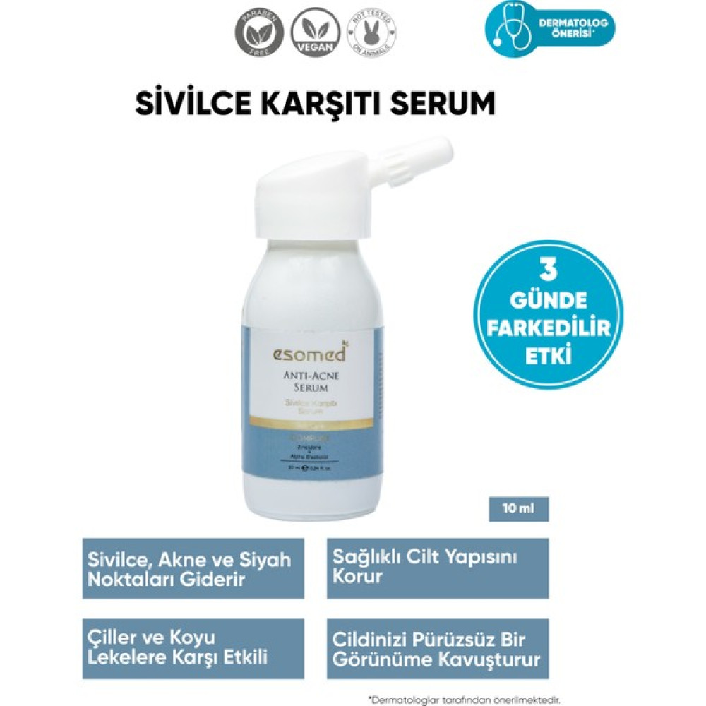 Esomed Sivilce, Akne, Siyah Nokta Önleyici Bakım Serumu 10ml Akne ve Sivilce Bakımı Fiyatı