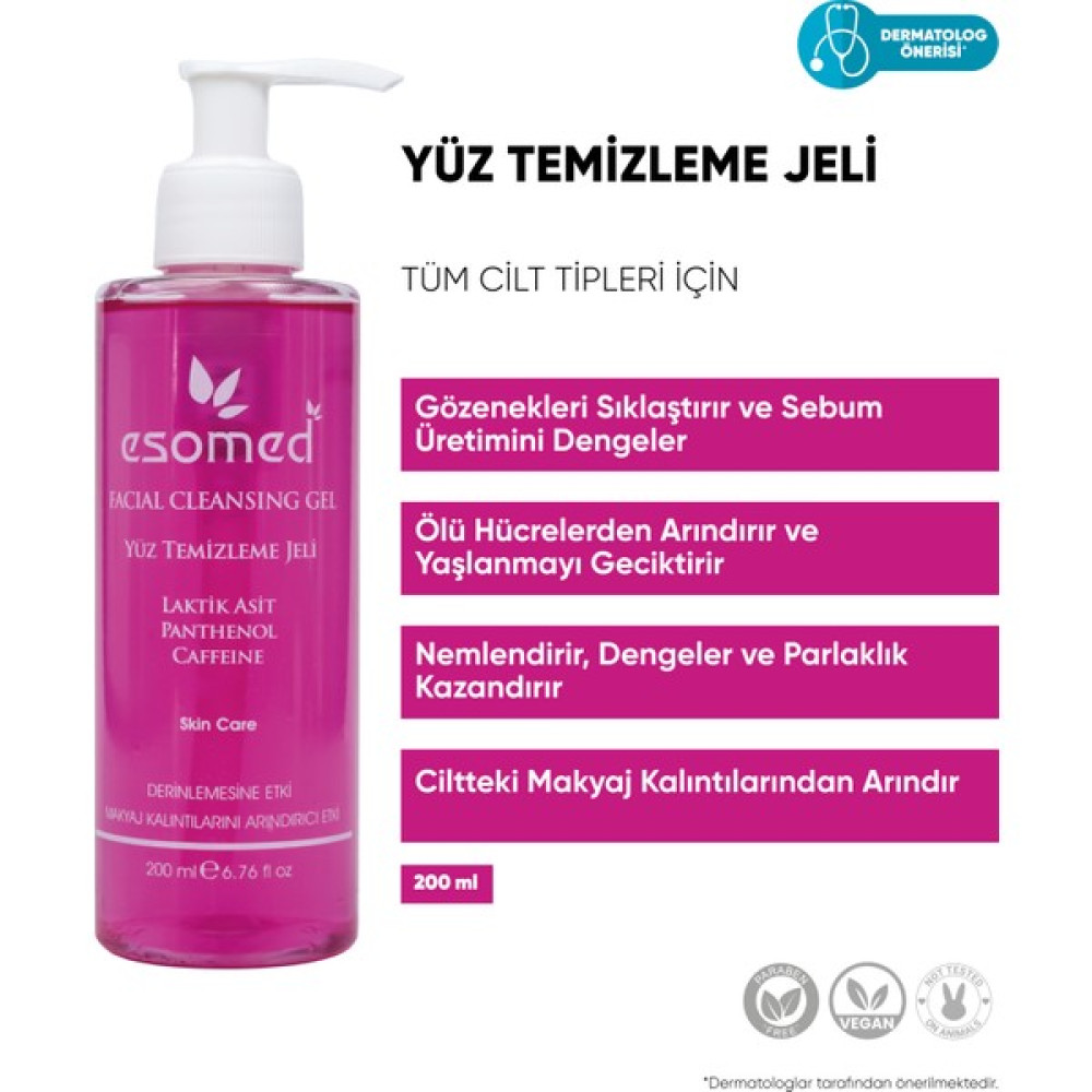Esomed Tüm Cilt Tipleri İçin Arındırıcı ve Sıkılaştırıcı Yüz Temizleme Jeli 200 ml Oto Boyaları Fiyatı