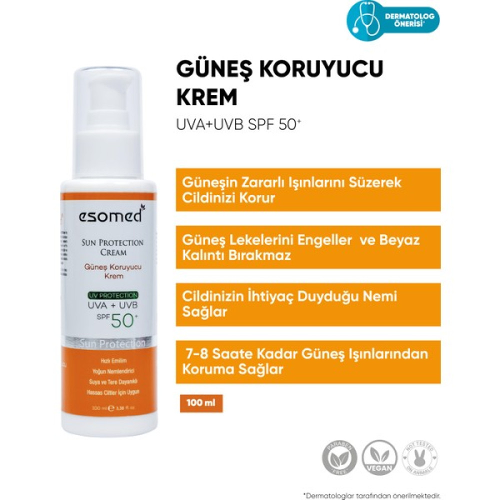 Esomed Yüksek Koruyucu Nemlendirici Spf50 Uva Uvb Leke Bırakmayan Güneş Kremi 100 ml Güneş Kremleri ve Losyonları Fiyatı