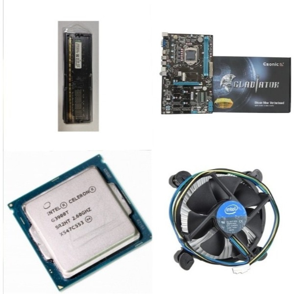 Esonic B250-BTC Gladiators 12'li Pcı +Intel Celeron G3900T Işlemci+Kingston Ddr4 8 GB Ram+Fan Anakart Fiyatı