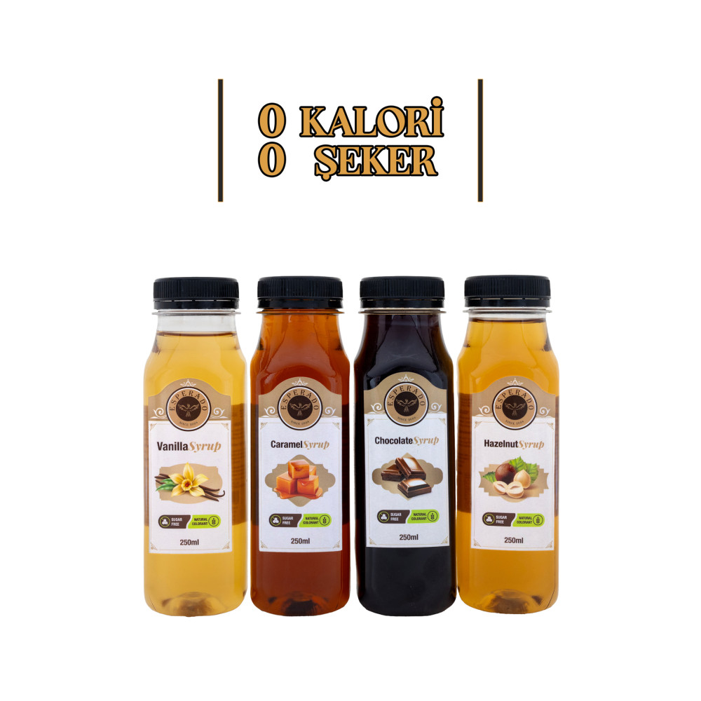 ESPERADO Vanilya * Fındık * Karamel * Çikolata Aromalı Kahve Şurubu 4 Lü Set Şekersiz 4 X 250 Kahve Fiyatı