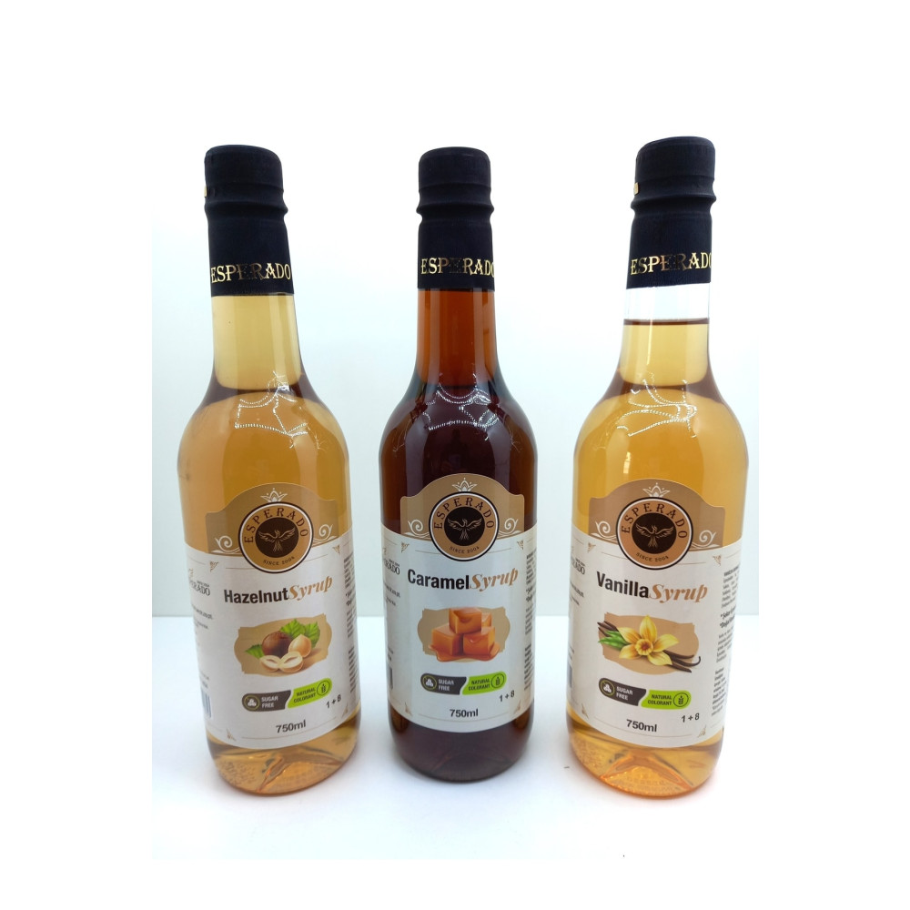 ESPERADO Vanilya * Karamel * Fındık Aromalı Kahve Şurubu - 3 Lü Set - Şekersiz - 750 Ml X 3 Ad. Kahve Fiyatı